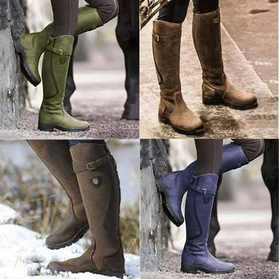 Tharika – Bottes d’Équitation en Cuir Imperméables