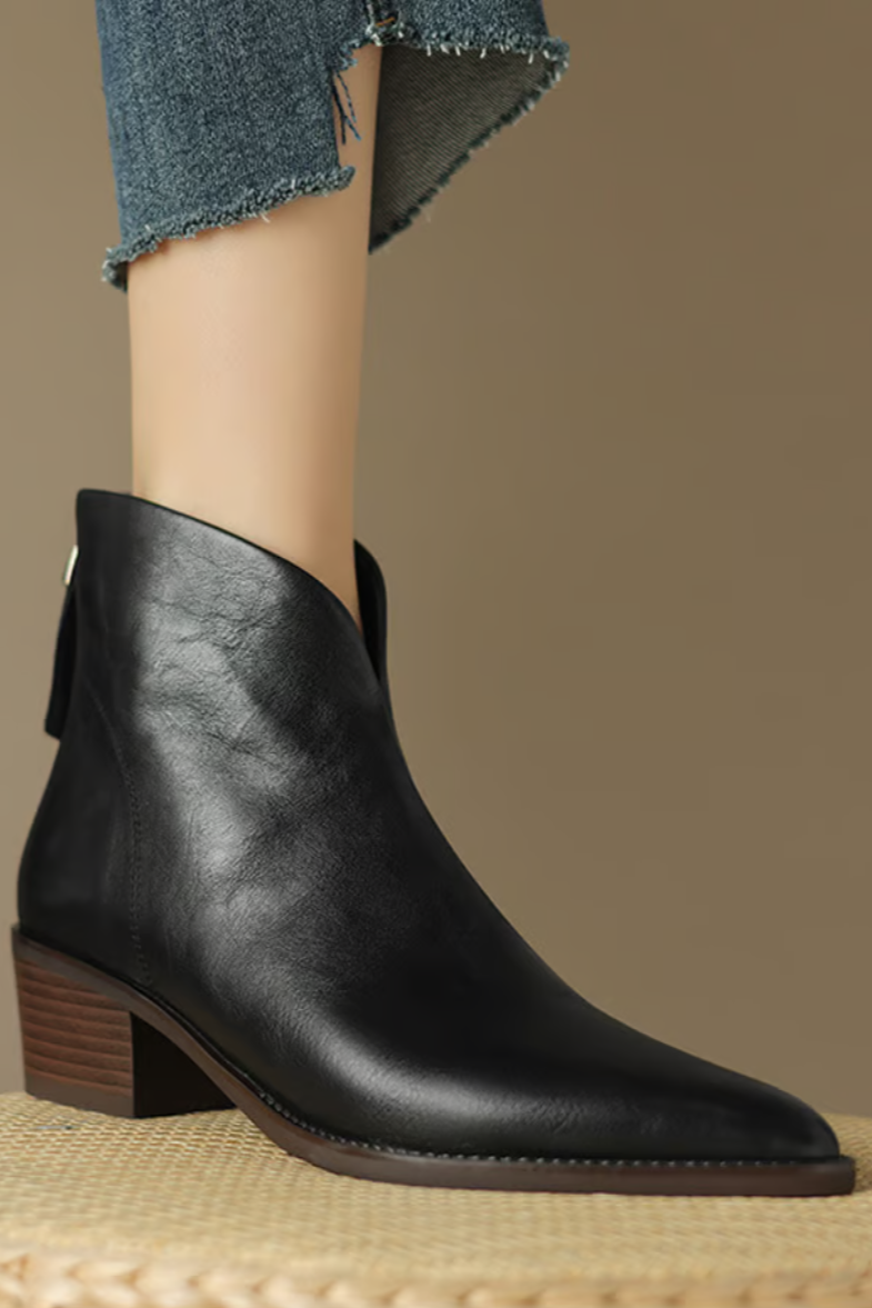 Jade | Bottines Élégantes Femme à Talons Bas pour Un Style Chic