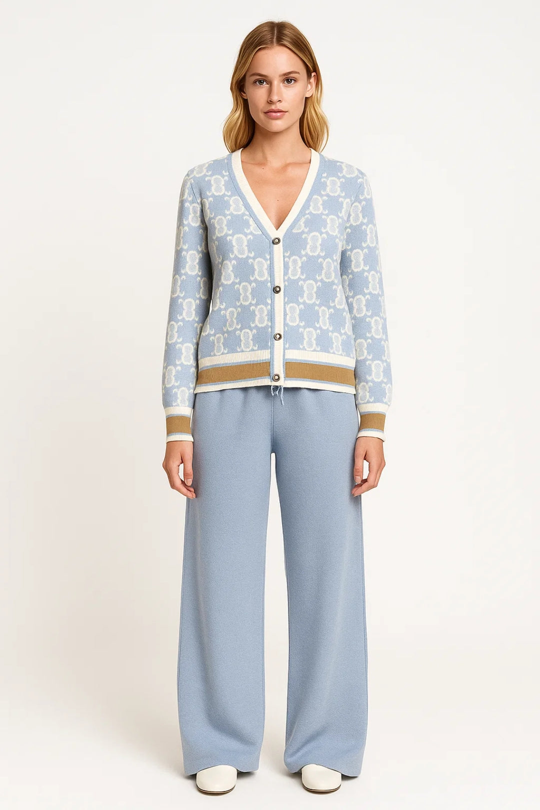 Élia | Élégant Ensemble Tailleur Femme avec Cardigan et Pantalon Souple