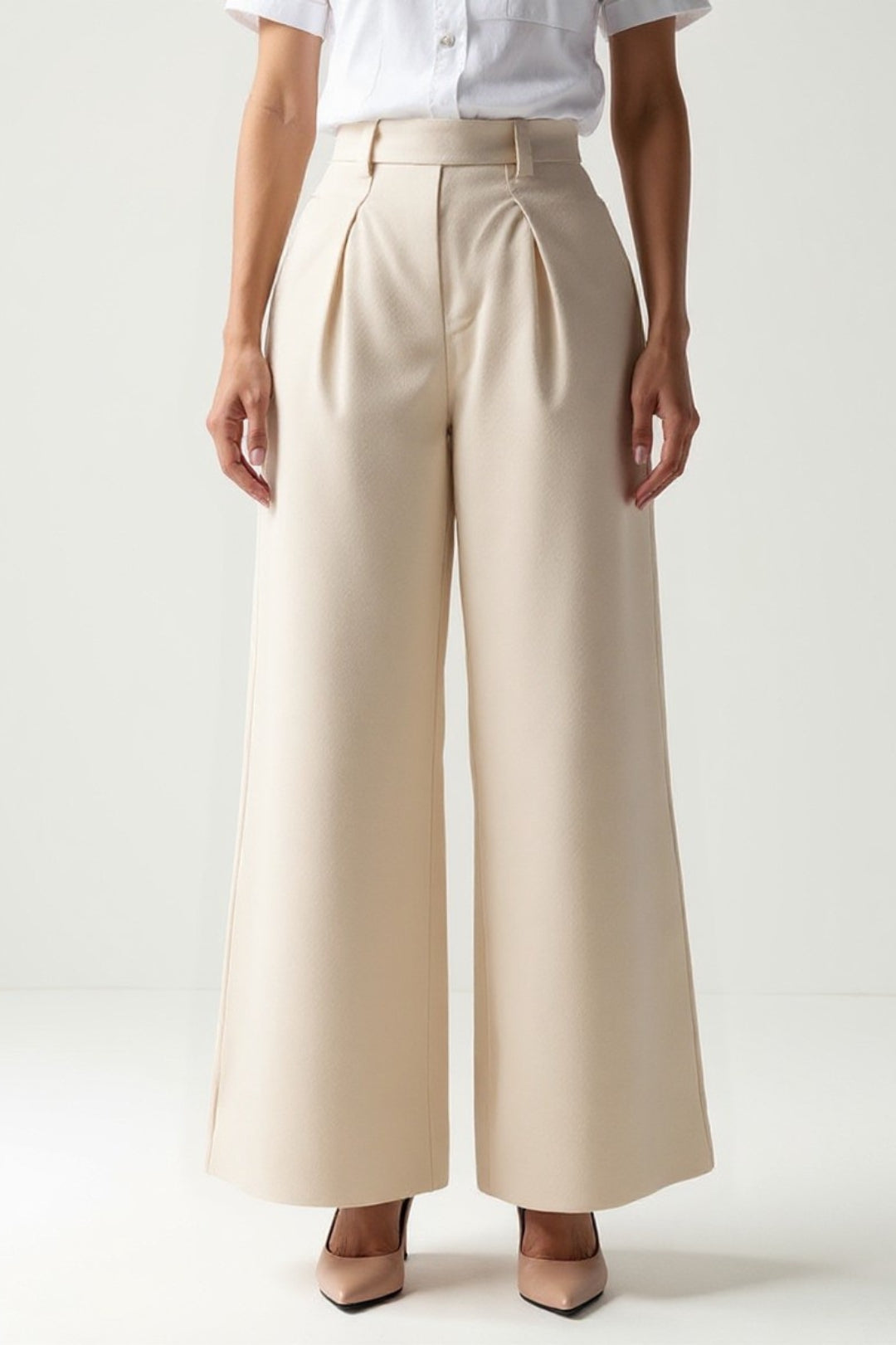 Alma | Pantalon Palazzo Femme Élégant Taille Haute Pour Une Silhouette Moderne