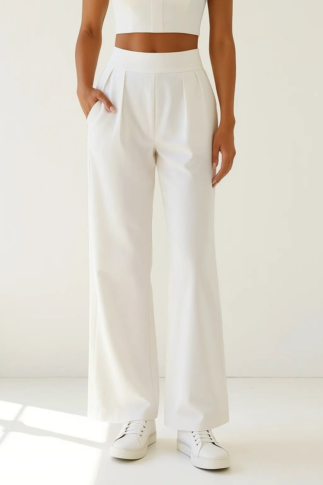 Nina | Pantalon Palazzo Femme Élégant Taille Haute pour un Style Chic
