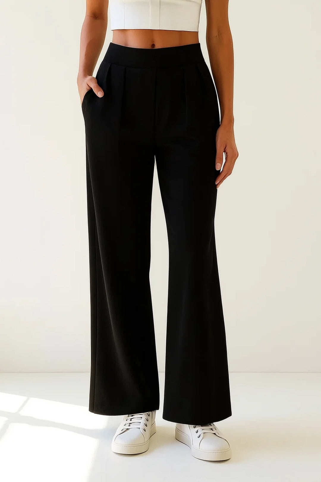 Nina | Pantalon Palazzo Femme Élégant Taille Haute pour un Style Chic