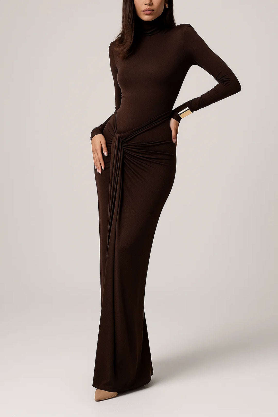 Iris | Robe Longue Femme Élégante à Manches Longues pour Soirée