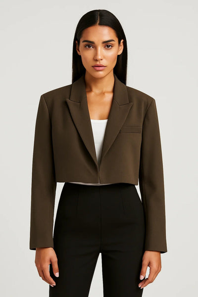 Lina | Blazer Femme Élégant Court Moderne pour Toutes Occasions