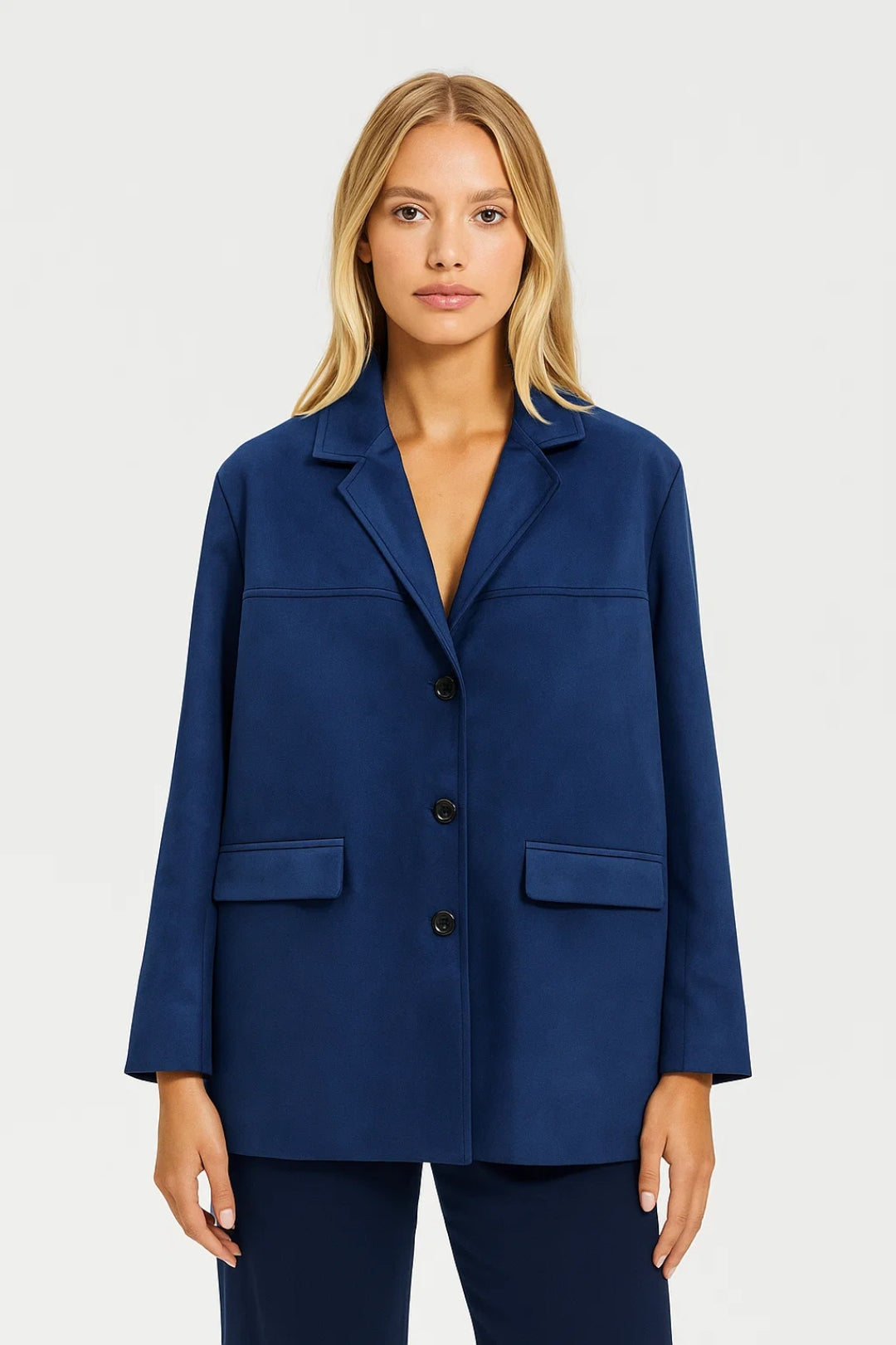 Zoé | Blazer Noir Femme Élégant avec Poches pour un Style Professionnel