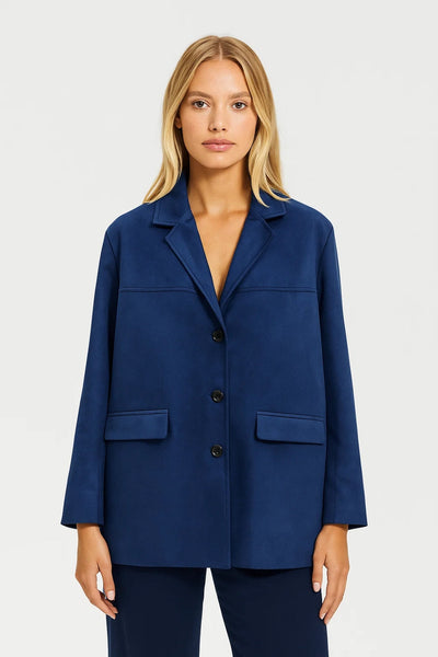 Zoé | Blazer Noir Femme Élégant avec Poches pour un Style Professionnel