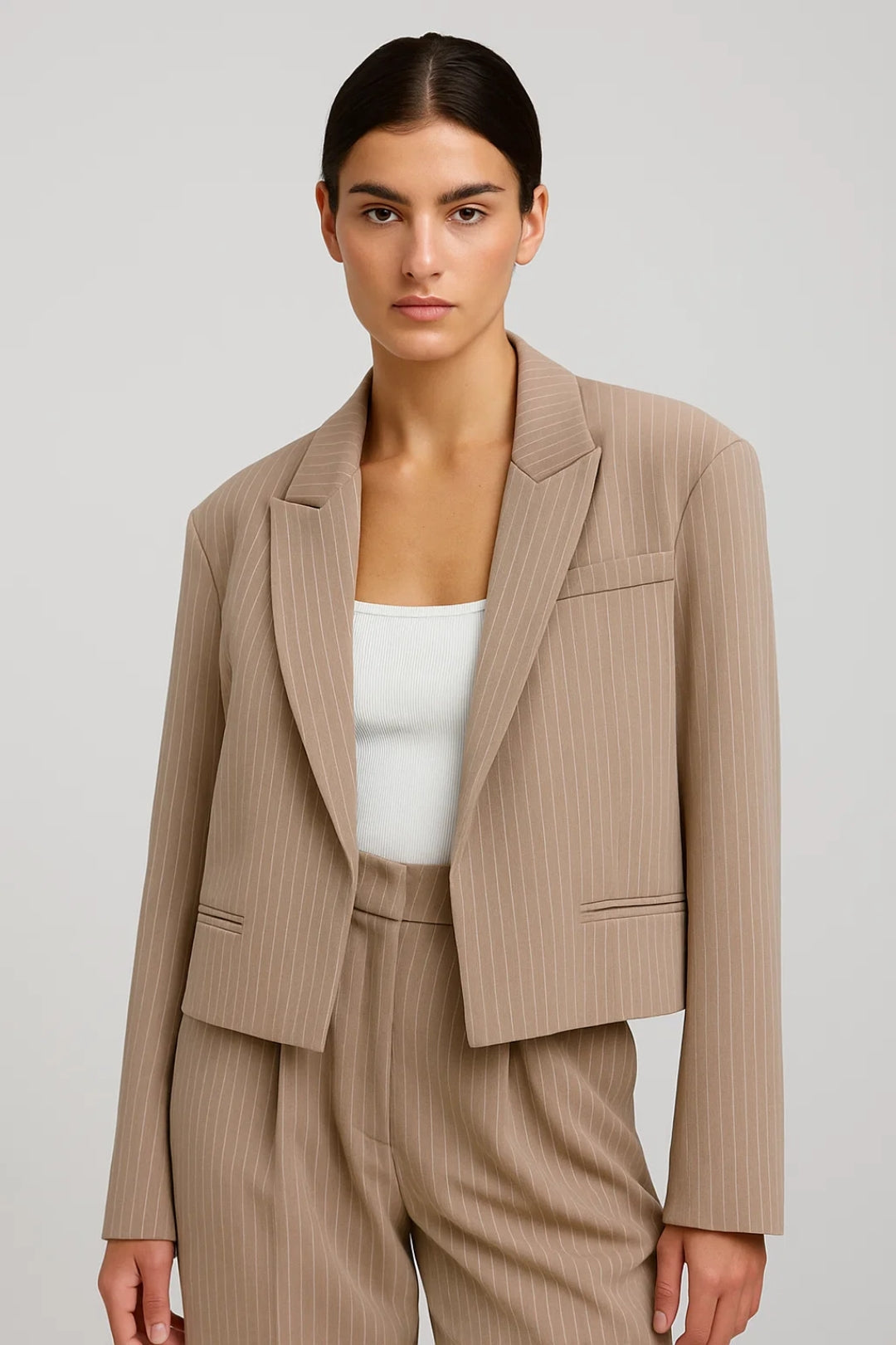 Anna | Élégant Blazer Femme à Rayures pour Un Style Professionnel