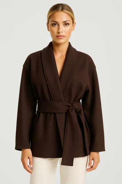 Inès | Élégante Veste Kimono Femme Chic avec Ceinture à Nouer