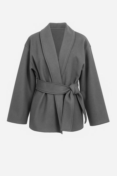 Inès | Élégante Veste Kimono Femme Chic avec Ceinture à Nouer