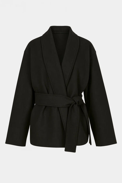 Inès | Élégante Veste Kimono Femme Chic avec Ceinture à Nouer