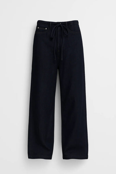 Mila | Jean Large Femme Confortable avec Taille Élastiquée et Cordon de Serrage