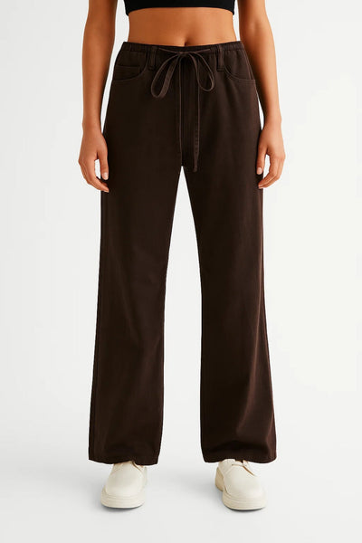 Mila | Jean Large Femme Confortable avec Taille Élastiquée et Cordon de Serrage