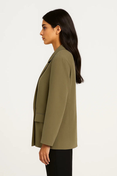 Nola | Blazer Femme Élégant à Double Boutonnage Noir pour Toutes Occasions