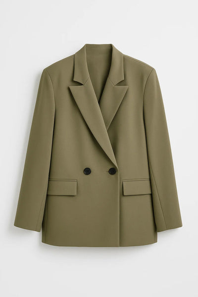 Nola | Blazer Femme Élégant à Double Boutonnage Noir pour Toutes Occasions