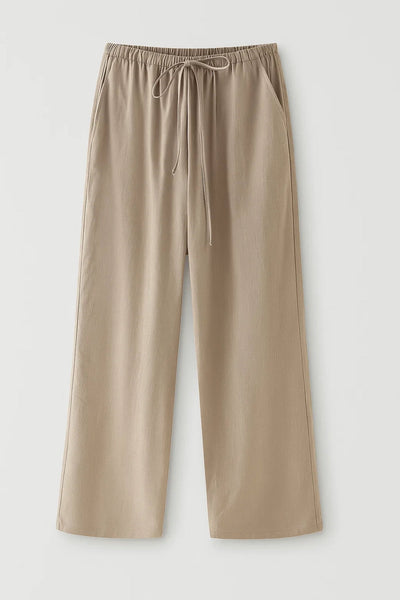 Maé | Élégant Ensemble Tailleur Femme avec Veste Ceinturée et Pantalon Ample