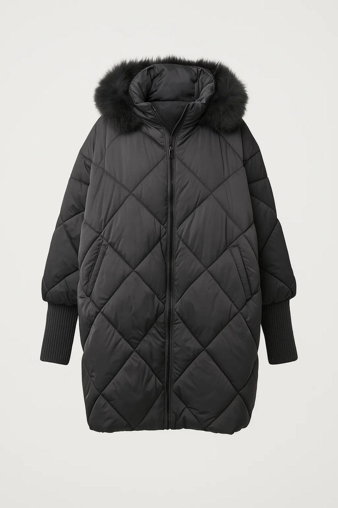 Gaïa | Élégante Doudoune Longue Femme Matelassée avec Capuche