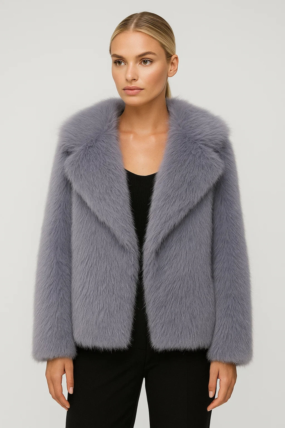 Isa | Veste Femme Élégante en Effet Fourrure pour Hiver Chic