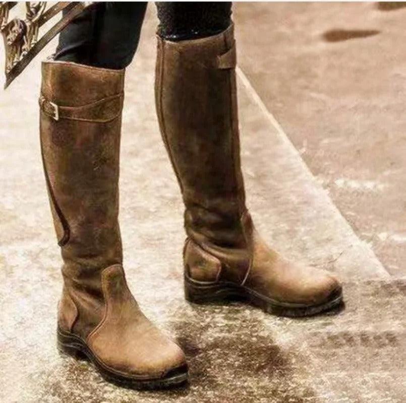 Tharika – Bottes d’Équitation en Cuir Imperméables